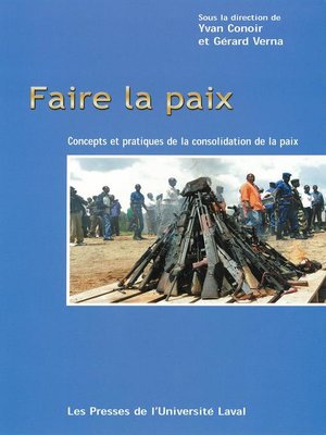 cover image of Faire la paix